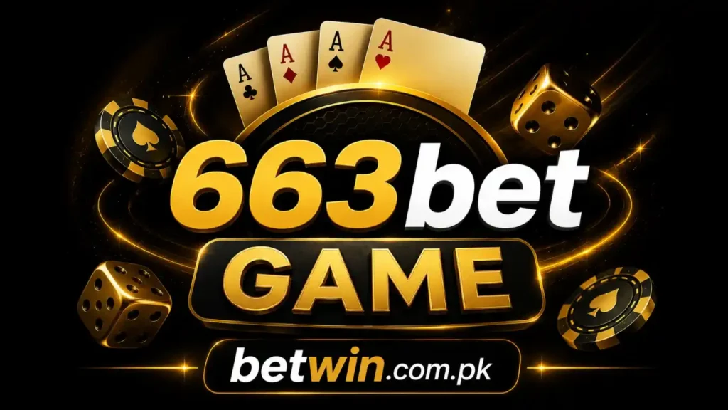 Four ace playing cards dice and gold coins around the 663bet game logo