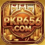 PKR656 game logo with gold coins and slot machine theme representing real money gaming platform in Pakistan