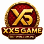 XX5 Game gold and red official logo badge with laurel wreath — free APK download for Pakistani players