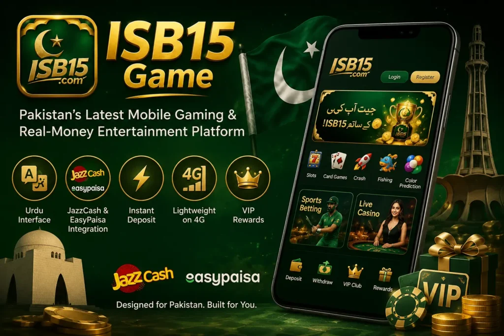 isb15 game apk Pakistan 2026 urdu interface vip rewards sports betting live casino jazzcash easypaisa