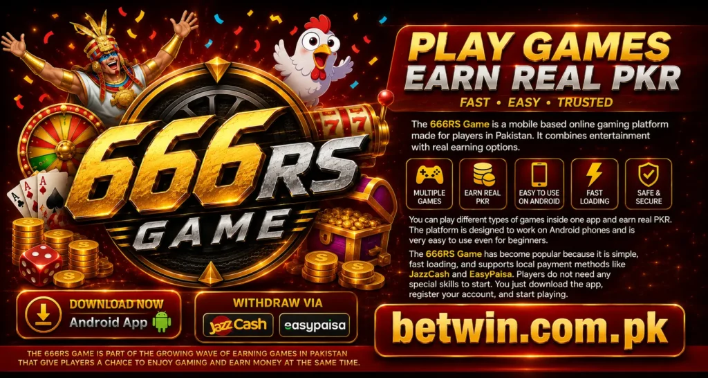 666rs Game download Android app Pakistan earn real PKR via JazzCash and EasyPaisa