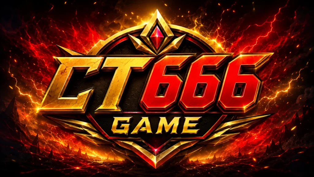 CT666 Game real money Android app logo for Pakistan 2026 with fire and lightning effects