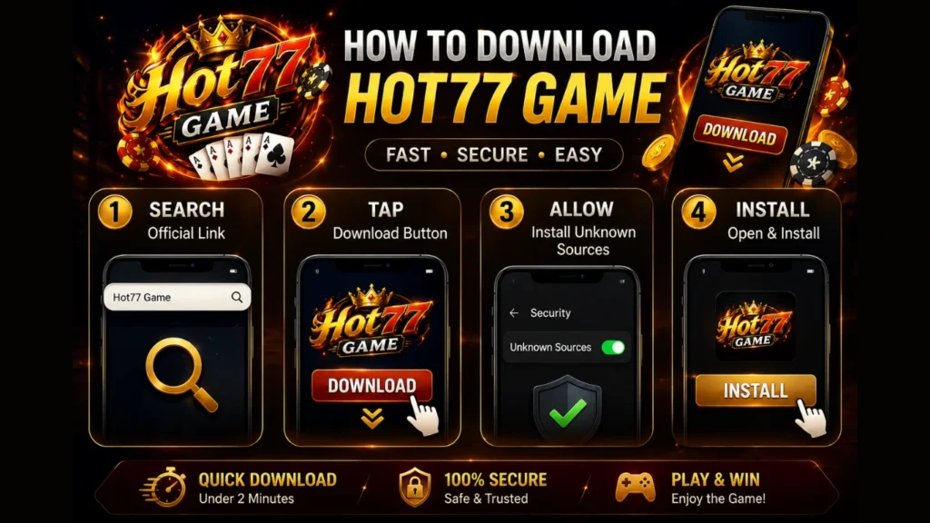 How to download Hot77 Game app with step-by-step installation guide on mobile devices in Pakistan