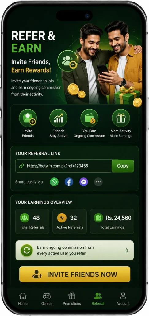 ISB20 Game Refer and Earn – Invite Friends and Earn Commission in Pakistan