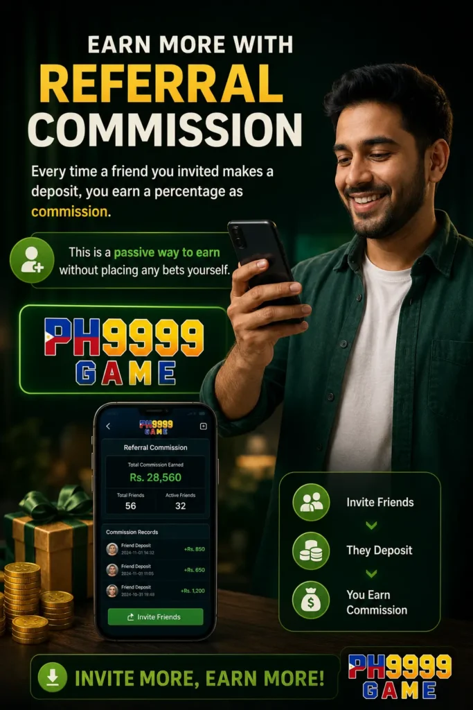 PH9999 Game referral commission passive earning Pakistan 2026