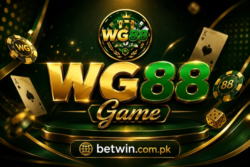 WG88 Game banner showing official Android earning app for players in Pakistan