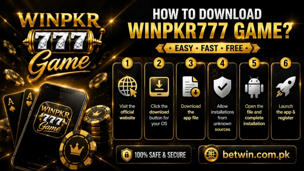 WINPKR 777 Game how to download APK free in 6 easy steps for Pakistani Android users in 2026