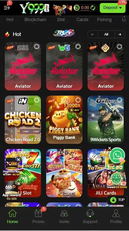 Y999 Game app home screen hot games Aviator slot card fishing real money Android Pakistan 2026