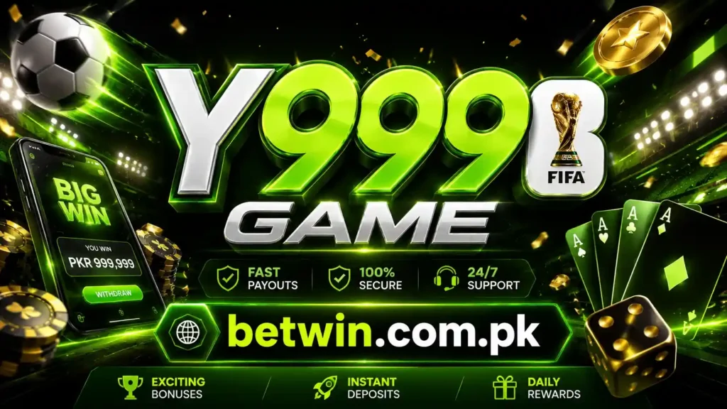 Y999 Game banner real money fast payouts FIFA sports big win Android Pakistan 2026