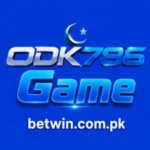 Official ODK786 game logo on a blue background featuring a moon, stars, and the betwin.com.pk website link.